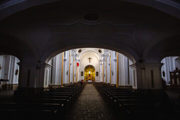 Inside Iglesia de la Merced, Church in Antigua, Guatemala
