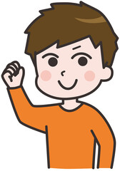 やる気のある男性のイラスト