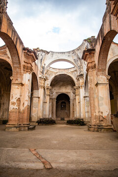 Ruins of historic cathedral in Antigua, Guatemala