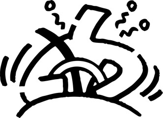 飲酒運転をする棒人間