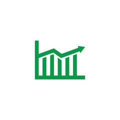 fluctuation finance graphic chart arrow symbol vector