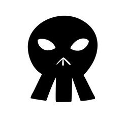 Pirate skull hand drawn design illustration. 