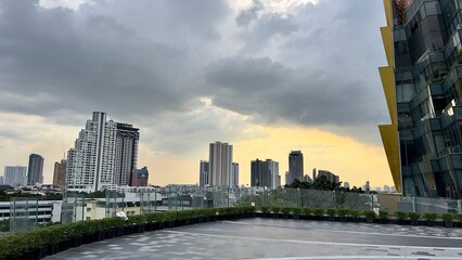 city skyline in Bangkok Thailand 