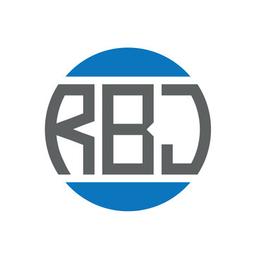 RBJ letter logo design on white background. RBJ creative initials circle logo concept. RBJ letter design.