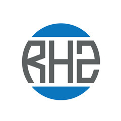RHZ letter logo design on white background. RHZ creative initials circle logo concept. RHZ letter design.