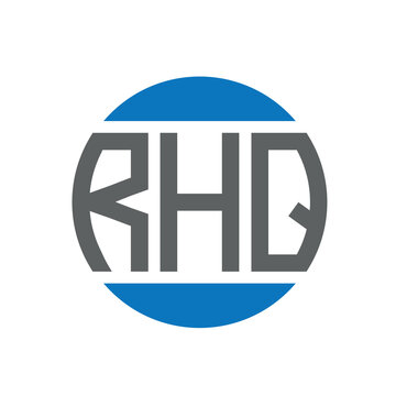 RHQ letter logo design on white background. RHQ creative initials circle logo concept. RHQ letter design.