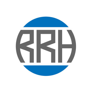 RRH letter logo design on white background. RRH creative initials circle logo concept. RRH letter design.