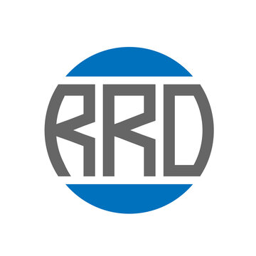 RRO letter logo design on white background. RRO creative initials circle logo concept. RRO letter design.