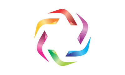 abstract colorful star