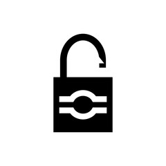 padlock ,icon,symbol,vector,template, flat,black