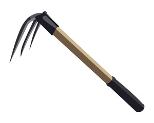 Agricultural implements, Vector illustration of pitchfork