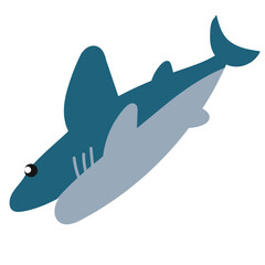 cute shark childish hand drawn vector element
