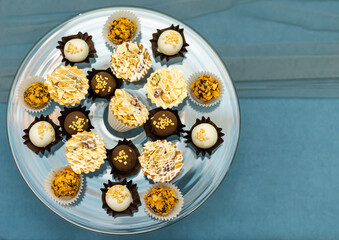 Table with sweets prepared for party