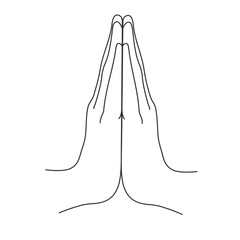 Mudra. Namaste. Hands Illustration on a transparent background