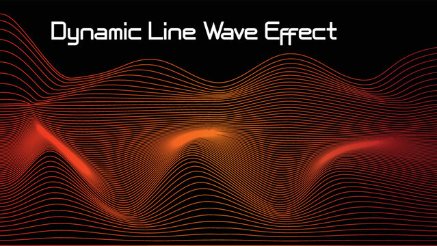 Abstract Background With Dynamic Wave Effect. Design For Cover Page, Poster, Banner Of Websites. Vector Illustration with Orange Red Color Gradient.