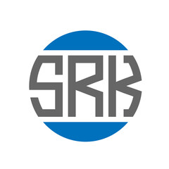 SRK letter logo design on white background. SRK creative initials circle logo concept. SRK letter design.