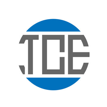 TCE letter logo design on white background. TCE creative initials circle logo concept. TCE letter design.