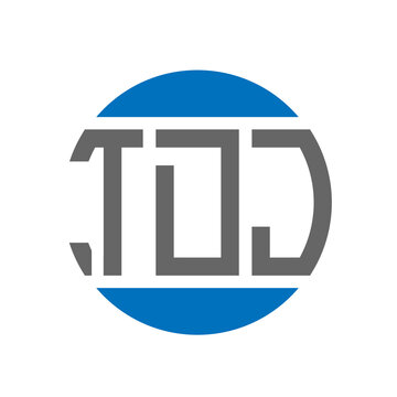 TDJ letter logo design on white background. TDJ creative initials circle logo concept. TDJ letter design.