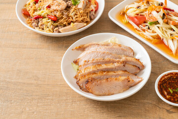 Thai Grilled Pork Neck with Spicy Dipping Sauce