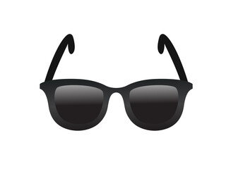 Black sunglasses icon, representing cool, leisurely in sunny place on transparent background