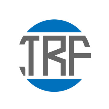 TRF letter logo design on white background. TRF creative initials circle logo concept. TRF letter design.