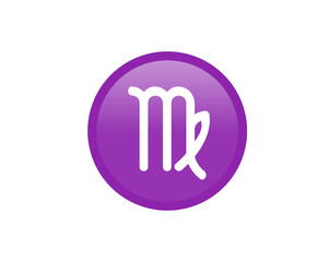 Purple Scorpio astrological sign icon in the Zodiac, represents Scorpion on transparent background.Vector gradient purple Scorpio astrological sign icon in the Zodiac,  represents Scorpion