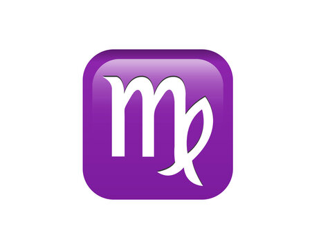 Purple Scorpio astrological sign icon in the Zodiac, represents Scorpion on transparent background.