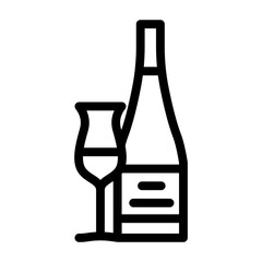 rieslin white wine line icon vector. rieslin white wine sign. isolated contour symbol black illustration