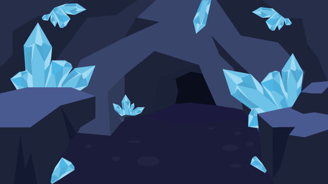 Cave And Cristal Background 