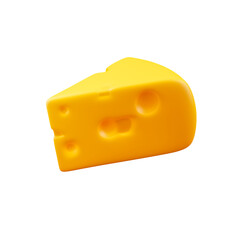 3d cheese icon isolated