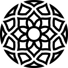 Vector mandala with Arabic pattern 
