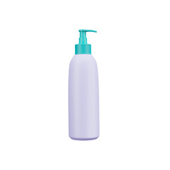 Cosmetic pump bottle icon 3d cutout