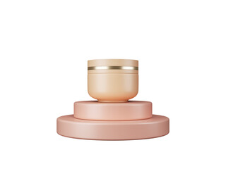 Luxury cosmetic cream jar cutout