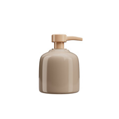 Cosmetic pump bottle icon 3d cutout