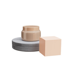 Luxury cosmetic cream jar cutout