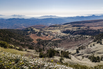 Naklejka premium 秋の高原の風景