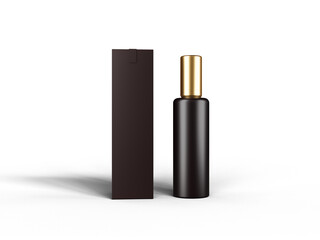 Glossy cosmetic bottle icon 3d render cutout