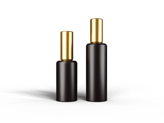 Glossy cosmetic bottle icon 3d render cutout