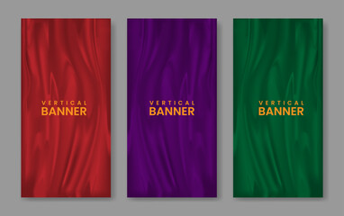 colorful collection vertical banner wave shape