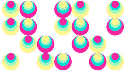 Obraz premium Background with a collection of stacked circles arranged randomly in bright colors.