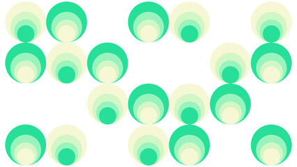 A collection of stacked circles of various bright colors arranged in an unordered manner. 
