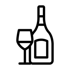 chardonnay white wine line icon vector. chardonnay white wine sign. isolated contour symbol black illustration