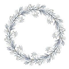 christmas wreath Watercolor Christmas trees, wreaths on white background