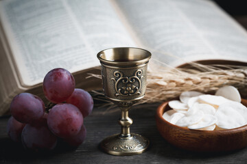 Concept of Eucharist or holy communion of Christianity. Eucharist is sacrament instituted by Jesus....