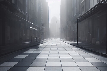 Fototapeta premium street in the futuristic city