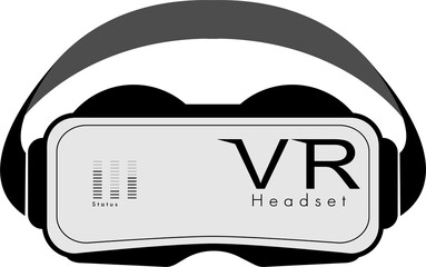 VR Glasses-Headset for Metaverse Technology. Visual reality concept. head-mounted device that provides virtual reality for the wearer.  