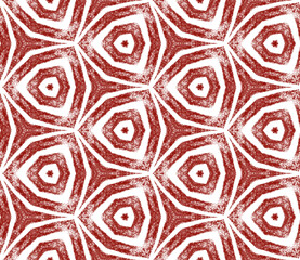 Exotic seamless pattern. Maroon symmetrical