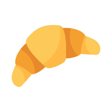 recommend clip art: Croissant bakery food icon. Flat style. Vector illustration