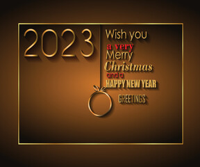2023 Merry Christmas background.
