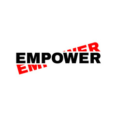 Empower typography vector logo. Empower lettering.